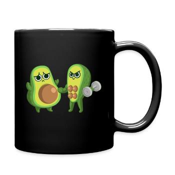 Avocat au gymnase - Mug uni - noir - Droite