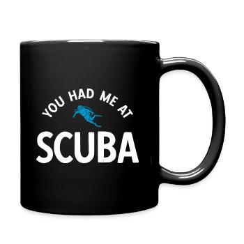 Apnoetaucher Freitaucher Taucher - Tasse einfarbig - Schwarz - Rechts