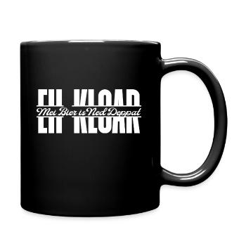 Mei Bier is ned deppat mundl Merkatz Wiener - Tasse einfarbig - Schwarz - Rechts