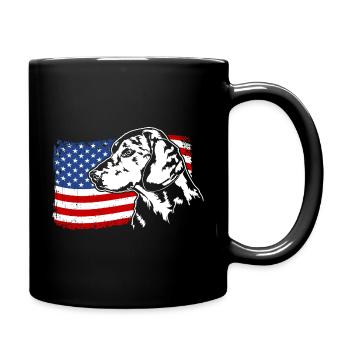 ALPINE DACHSBRACKE Amérique Flag Dog Wilsigns - Mug uni - noir - Droite
