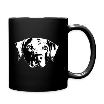 Hund Hundeliebhaber Labrador schwarz-weiß Dog - Tasse einfarbig - Schwarz - Rechts