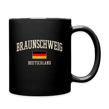 Braunschweig - Tasse einfarbig - Schwarz - Rechts