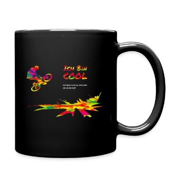 Ich bin cool - Mountainbike - Ich kann das - Tasse einfarbig - Schwarz - Rechts