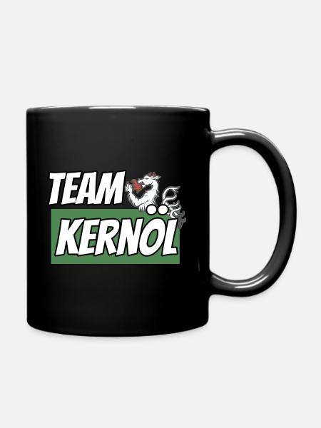 TEAM Kernöl Steiermark mit Panther für Steirer - Tasse einfarbig - Schwarz