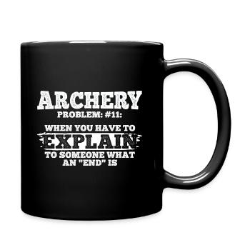 Bogenschießen Archery - Tasse einfarbig - Schwarz - Rechts