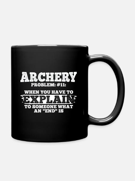 Bogenschießen Archery - Tasse einfarbig - Schwarz