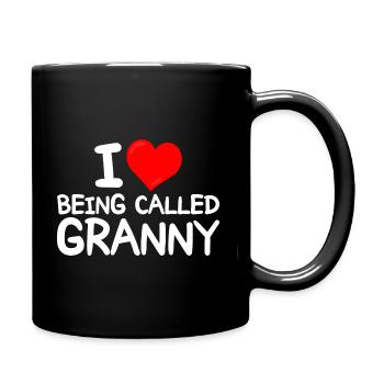 Lustige Idee für Omas Ich liebe es, Oma genannt zu werden - Tasse einfarbig - Schwarz - Rechts