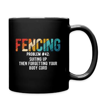 Fechten - Tasse einfarbig - Schwarz - Rechts