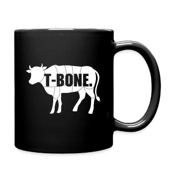Steak T-Bones Meat Beef BBQ Grilling - Full Colour Mug - black - Right