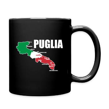 Puglia, Apulien, Italien - Tasse einfarbig - Schwarz - Rechts
