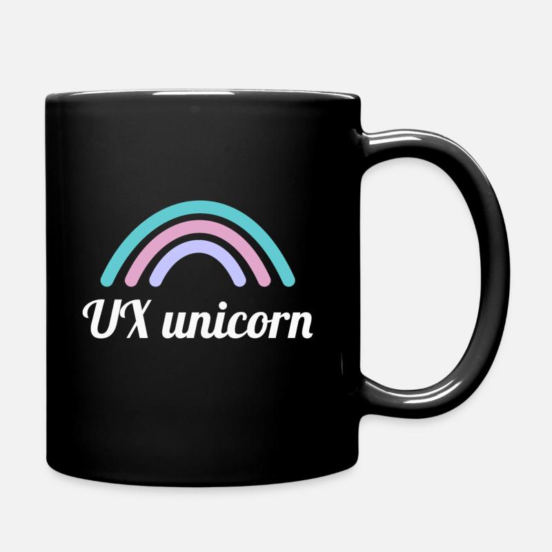 UX unicorn - Full Colour Mug - black
