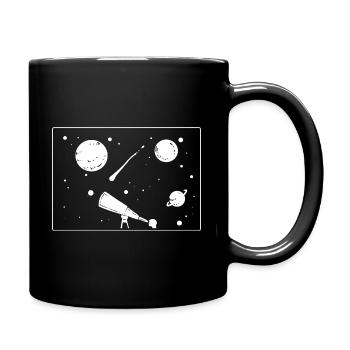 Sternenjunge Astronom - Tasse einfarbig - Schwarz - Rechts