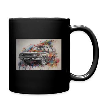Voiture old school - Mug uni - noir - Droite