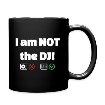 Ich bin Tontechniker:in, nicht DJ! - Tasse einfarbig - Schwarz - Rechts