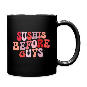 Sushis Avant Les Mecs Humour Sushi - Mug uni - noir - Droite