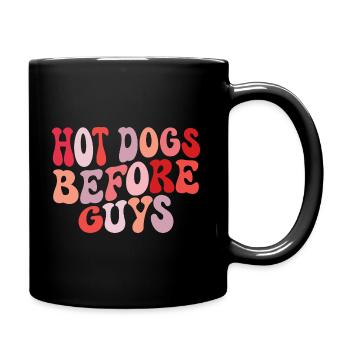 Hot Dogs Before Guys Humor Hot Dog - Full Colour Mug - black - Right