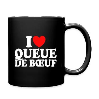 Boucher I Love Queue De Boeuf - Mug uni - noir - Droite