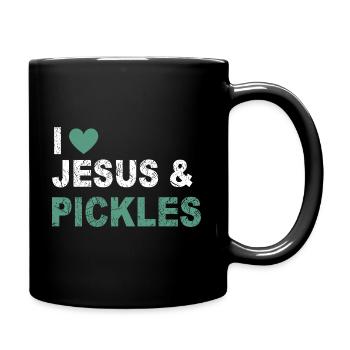 Jesus Lustige Gurke Liebhaber Zitat Spruch Humor - Tasse einfarbig - Schwarz - Rechts