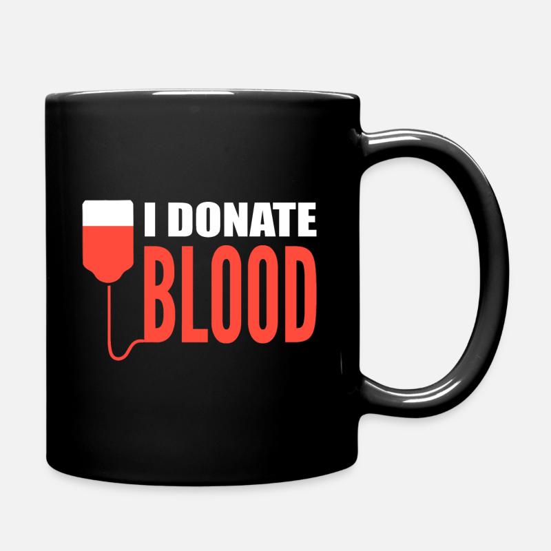 I Donate Blood Spenderrekrutierungsbeauftragter - Tasse einfarbig - Schwarz