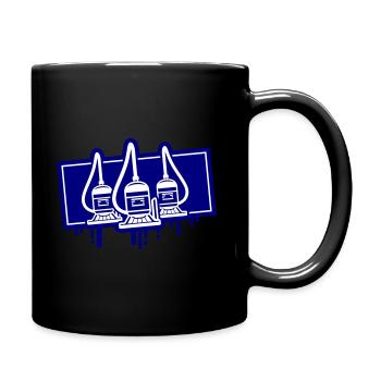 Staubsauger Icon - Tasse einfarbig - Schwarz - Rechts