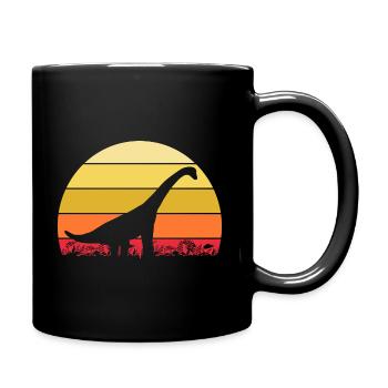 Archaeologist Dino Brachiosaurus Dinosaur - Full Colour Mug - black - Right