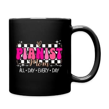 Pianist Musiker Mama Pianist - Tasse einfarbig - Schwarz - Rechts