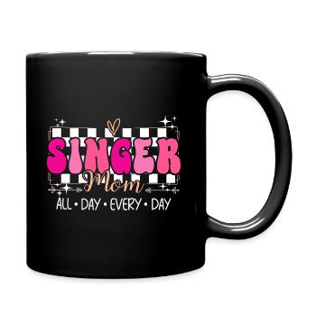 Singender Musiker Mama Sänger - Tasse einfarbig - Schwarz - Rechts