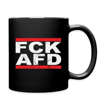 FCK AFD - Tasse einfarbig - Schwarz - Rechts