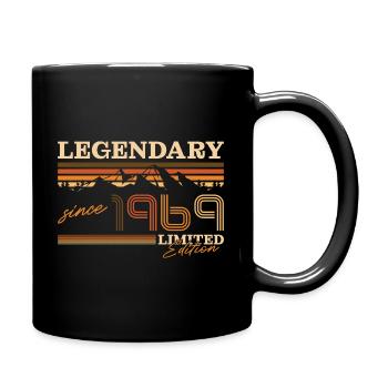 Geboren 1969 Jahrgang Berge 55. Geburtstag - Tasse einfarbig - Schwarz - Rechts
