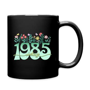 Fleurs 1985 Anniversaire Femme 40 Ans - Mug uni - noir - Droite
