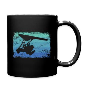 Paratrike Motor-hängegleiter Deltatrike - Tasse einfarbig - Schwarz - Rechts