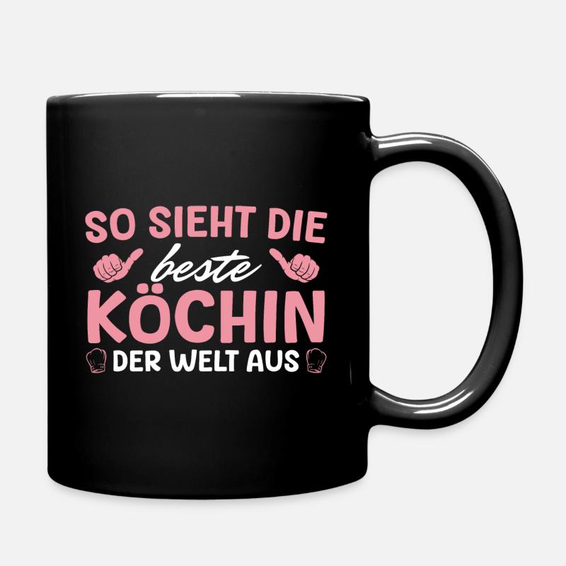 Beste Köchin der Welt Küchenchefin - Tasse einfarbig - Schwarz