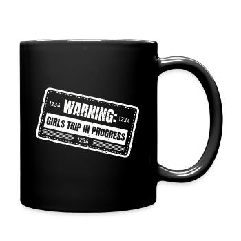 Attention Girls Trip en cours - Mug uni - noir - Droite