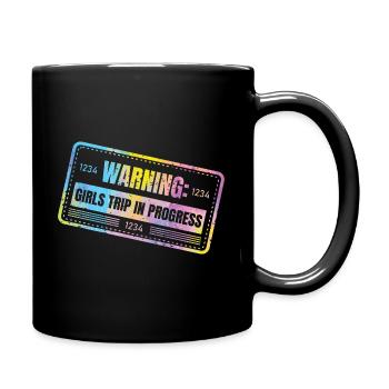 Attention Girls Trip en cours - Mug uni - noir - Droite