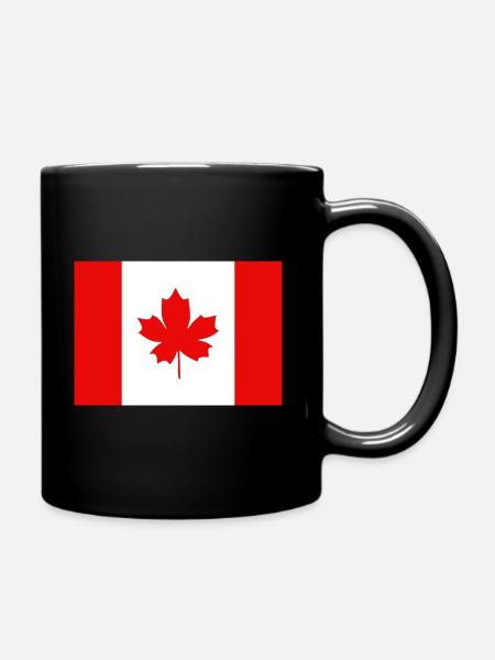 Kanada Flagge - Tasse einfarbig - Schwarz