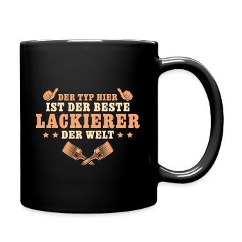 Malermeister Bester Lackierer der Welt - Tasse einfarbig - Schwarz - Rechts
