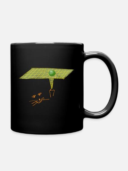 Die große kosmische Katze und die Raumzeit - Tasse einfarbig - Schwarz