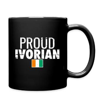 Fier Drapeau Ivoirien Vintage de la Côte d’Ivoire - Mug uni - noir - Droite