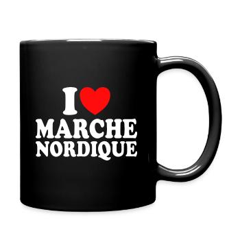 Sport Humour I Love Marche Nordique - Mug uni - noir - Droite
