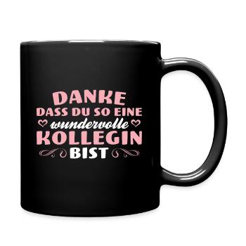 Danke Wundervolle Kollegin Beste Arbeitskollegin - Tasse einfarbig - Schwarz - Rechts