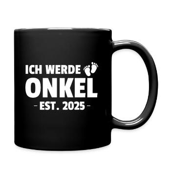 Ich Werde Onkel Est. 2025 - Tasse einfarbig - Schwarz - Rechts
