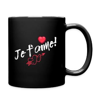 Je t'aime. Saint-Valentin - Mug uni - noir - Droite