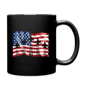 American fighter jets 4 July - Full Colour Mug - black - Right