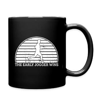 Marathon Runner Early Jogger Wins Running - Tasse einfarbig - Schwarz - Rechts