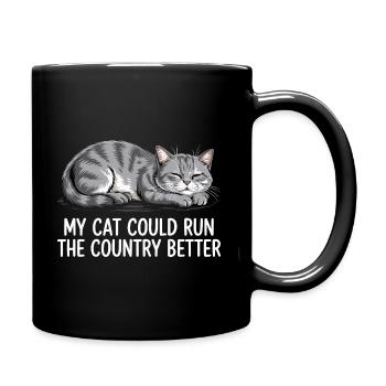Mon Chat Gouvernerait Mieux Le Pays - Mug uni - noir - Droite