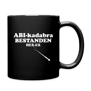 Abi kadabra bestanden Abitur - Tasse einfarbig - Schwarz - Rechts