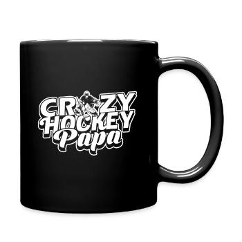 Crazy Hockey Papa - Full Colour Mug - black - Right