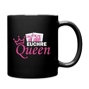 Conception de jeux de cartes Euchre Queen - Mug uni - noir - Droite
