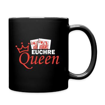 Conception de jeux de cartes Euchre Queen - Mug uni - noir - Droite