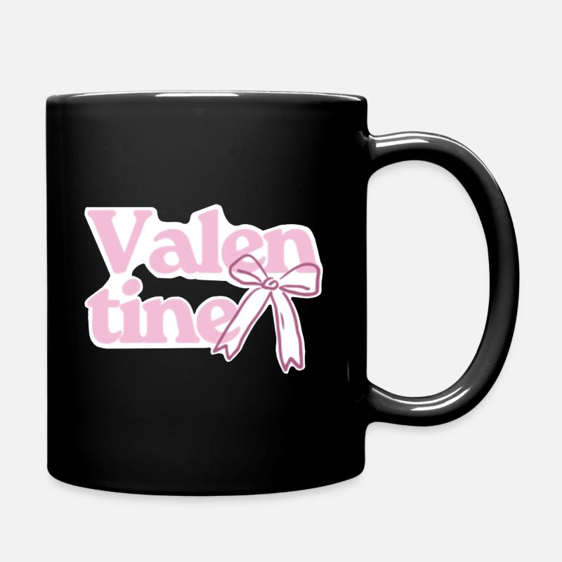 Rose nœud de la Saint-Valentin - Mug uni - noir